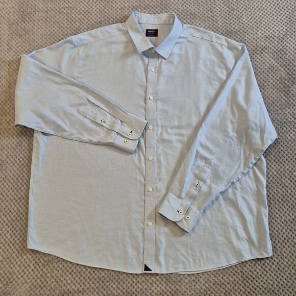 UNTUCKit Burke Shirt Men 3X Chambray Sky Blue Relaxed Fit Button Up Wrinkle Free - Picture 2 of 11